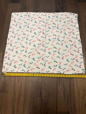 Standard Textile Baby Receiving Blanket Footprint Print